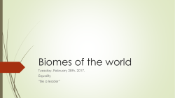 Biomes of the world
