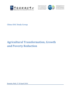 Agricultural Transformation, Growth and Poverty