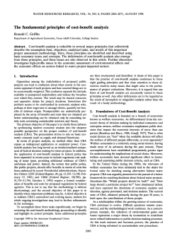The Fundamental Principles of Cost-Benefit Analysis