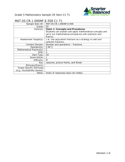SBAC - Sample Items - Grade 5 Math
