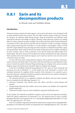II.8.1 Sarin and its decomposition products