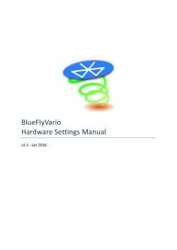 BlueFlyVario Hardware Settings Manual