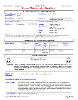 Nitric Oxide MSDS E-4632 2016
