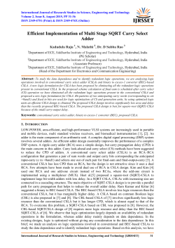 Efficient Implementation of Multi Stage SQRT Carry