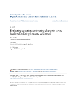 Evaluating equations estimating change in swine feed intake during