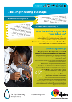 The Engineering Message - Royal Academy of Engineering