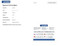 Magnesium Chloride (MgCl2)