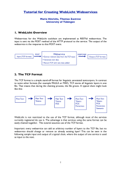 WebLicht services with Servlet tutorial