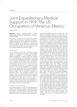 Joint Expeditionary Medical Support in 1914: The US Occupation of