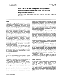 CLEANUP: a fast computer program for