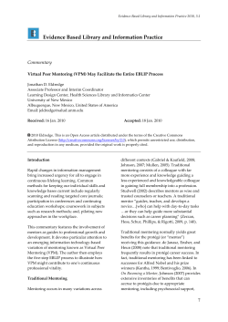 Evidence Based Library and Information Practice
