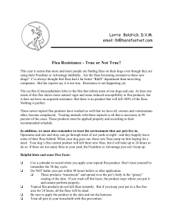 Flea Resistance - True or Not True?