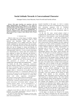 Social Attitude Towards A Conversational Character