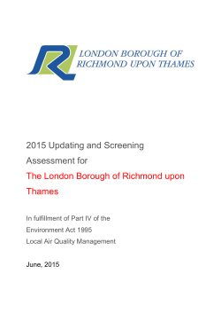 Richmond updating and screening assessment 2015