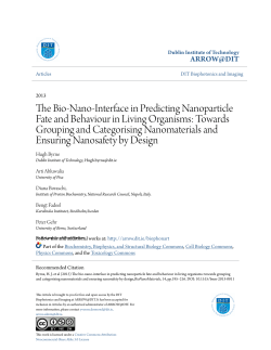 The Bio-Nano-Interface in Predicting Nanoparticle Fate