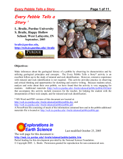 Every Pebble Tells a Story 1 - Career Account Web Pages