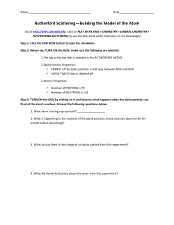 Rutherford Scattering—Building the Model of the Atom