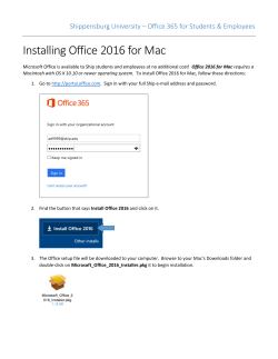 Installing Office 2016 for Mac - ship.edu
