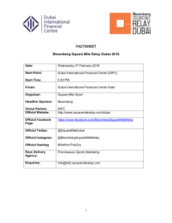 FACTSHEET Bloomberg Square Mile Relay Dubai 2016