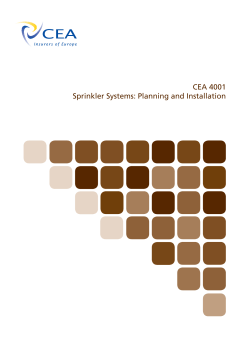 CEA 4001 Sprinkler Systems: Planning and Installation