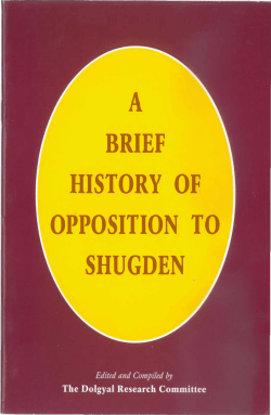 A Brief History of the Opposition to Shugden