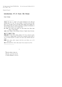 Introduction: WB Yeats: The Poems