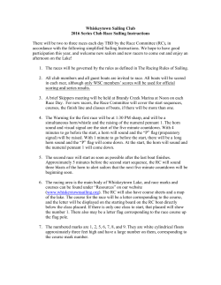2016 Sailing Instructions - Whiskeytown Sailing Club