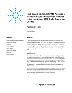 High Sensitivity GC/MS/MS Analysis of Nonpolar Organic