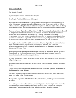 Draft SCR on Syria