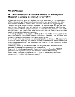 Hygroscopicity TDMA - gaw