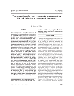 The protective effects of community involvement for HIV risk behavior