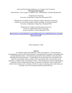 Frustration - UMD Department of Computer Science