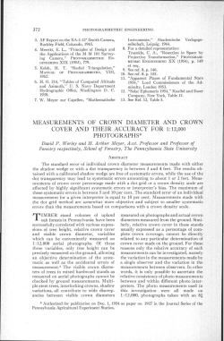 Measurements of Crown Diameter and Crown Cover and