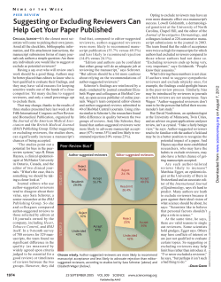 Suggesting or Excluding Reviewers Can Help Get