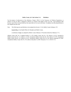 City of Memphis Section 16-46 - Shelby County Health Department