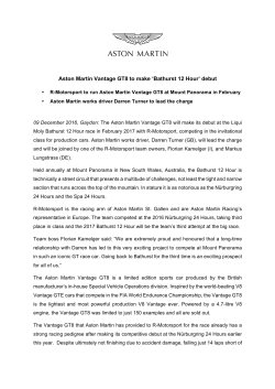 Aston Martin Vantage GT8 to make `Bathurst 12 Hour` debut