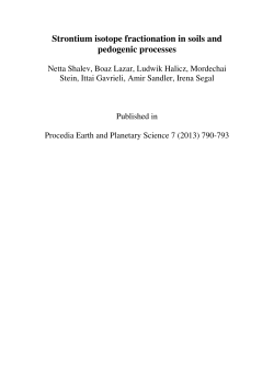 Strontium isotope fractionation in soils and pedogenic
