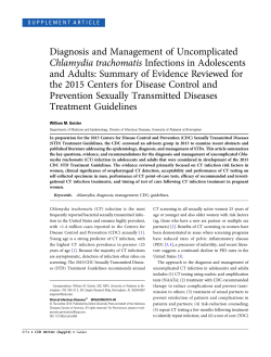 Diagnosis and Management of Uncomplicated Chlamydia