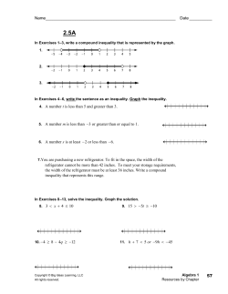 4. A number t is less than 5 and greater than