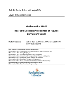 Math 3102B Curriculum Guide 2016-17