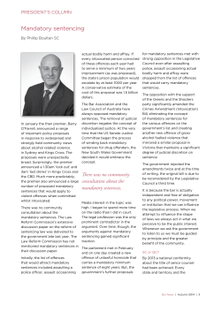 Mandatory sentencing - NSW Bar Association