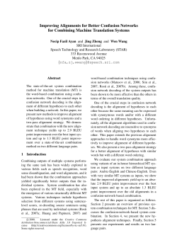 Improving Alignments for Better Confusion Networks for