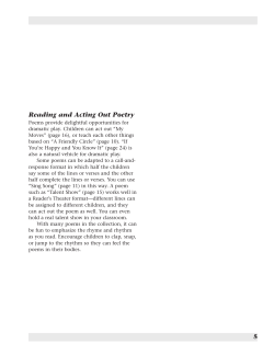 Reading and Acting Out Poetry
