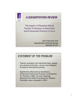The Impact of Standards-Based Teacher Evaluation on Instruction