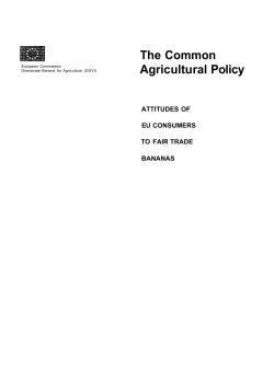 Attitudes of EU consumers to Fair Trade Bananas