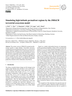 Simulating high-latitude permafrost regions by the JSBACH