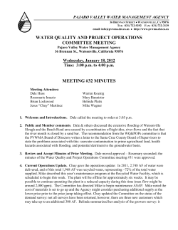 Minutes - Pajaro Valley Water Management Agency