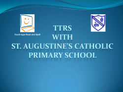 Touch-type Read and Spell - St Augustines Primary School