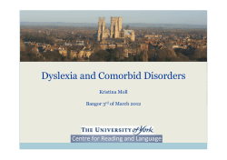 Dyslexia and Comorbid Disorders