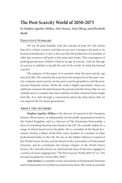 The Post-Scarcity World of 2025-2075